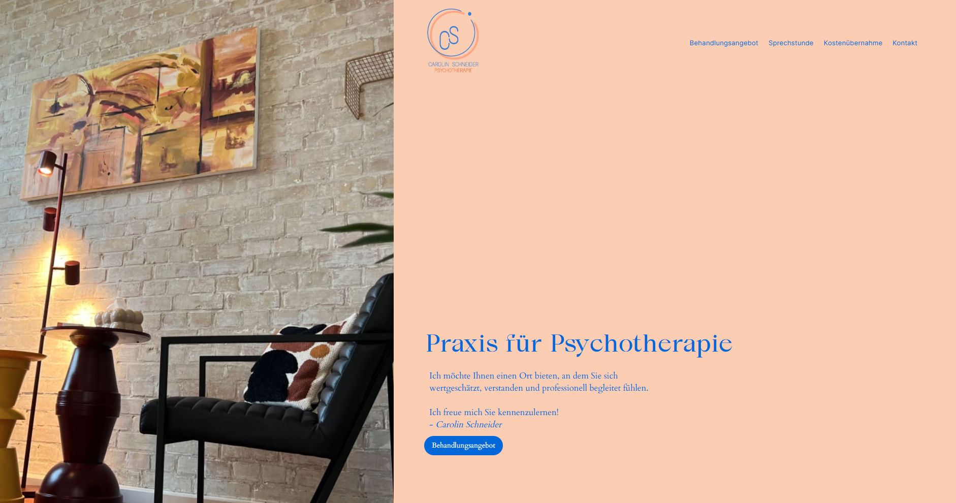 Webdesign für Carolin Schneider - Psyochotherapie